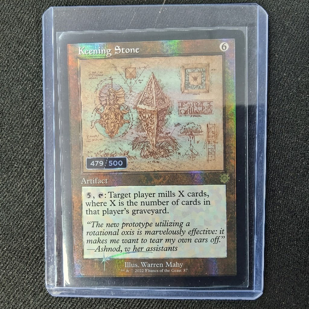 Keening Stone 479/500 The Brothers' War: Retro Flame Artifacts Schematic Serial Numbered NM