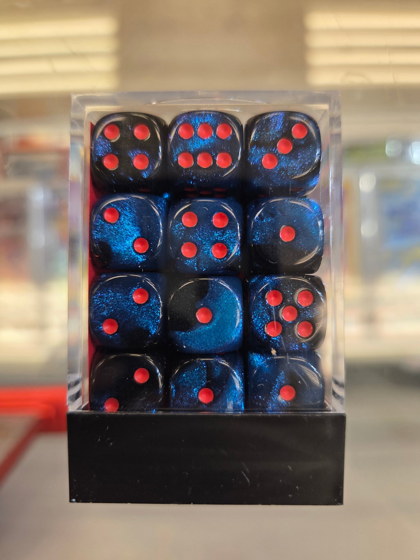 Chessex Dice Black-Starlight/Red set of 36 12mm D6