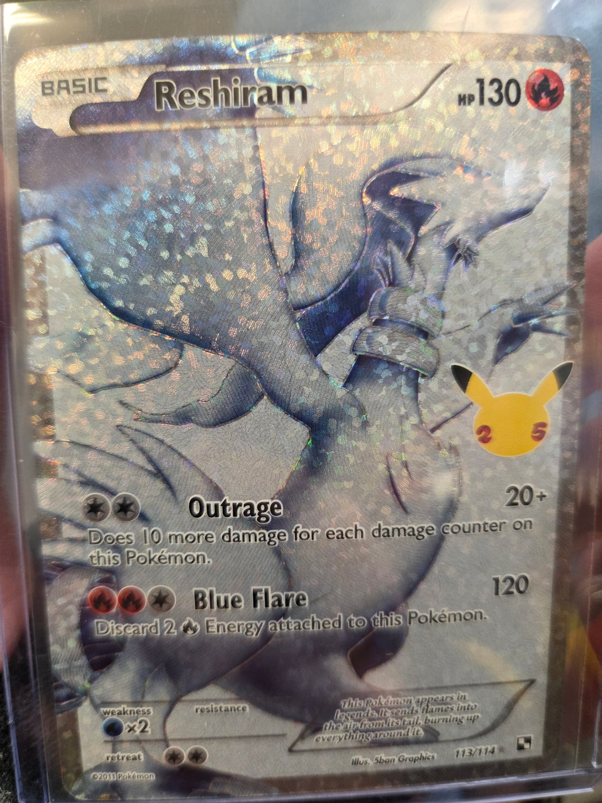 Reshiram 113/114 25th Celebrations Full Art (NM)