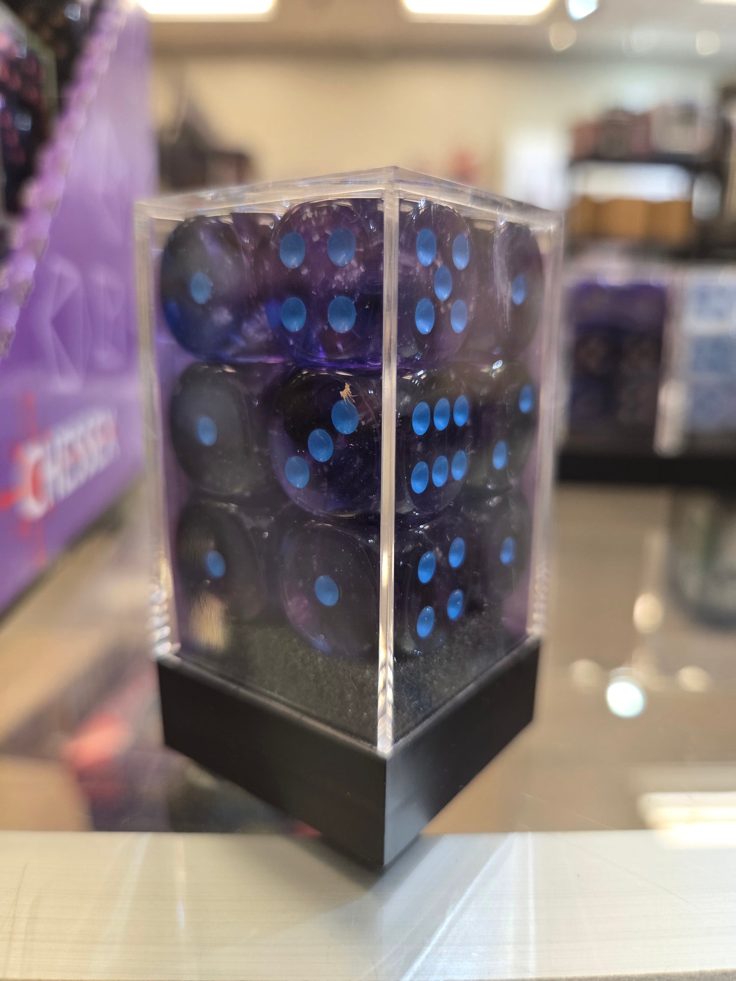 Chessex Dice Nocturnal/Blue set of 12 16mm D6