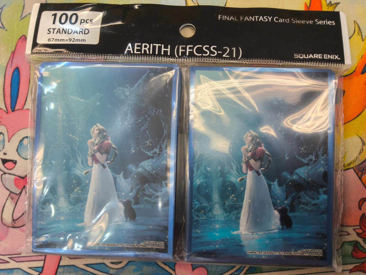 Final Fantasy Aerith (FFCSS-21) Card Sleeves. 100 pcs Standard TCG Size.