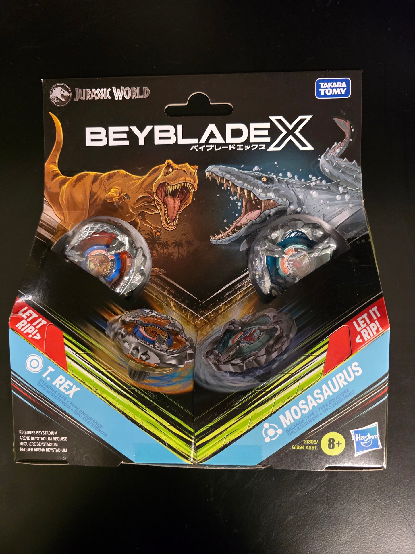 Beyblade X Jurassic World T. Rex & Mosasaurus