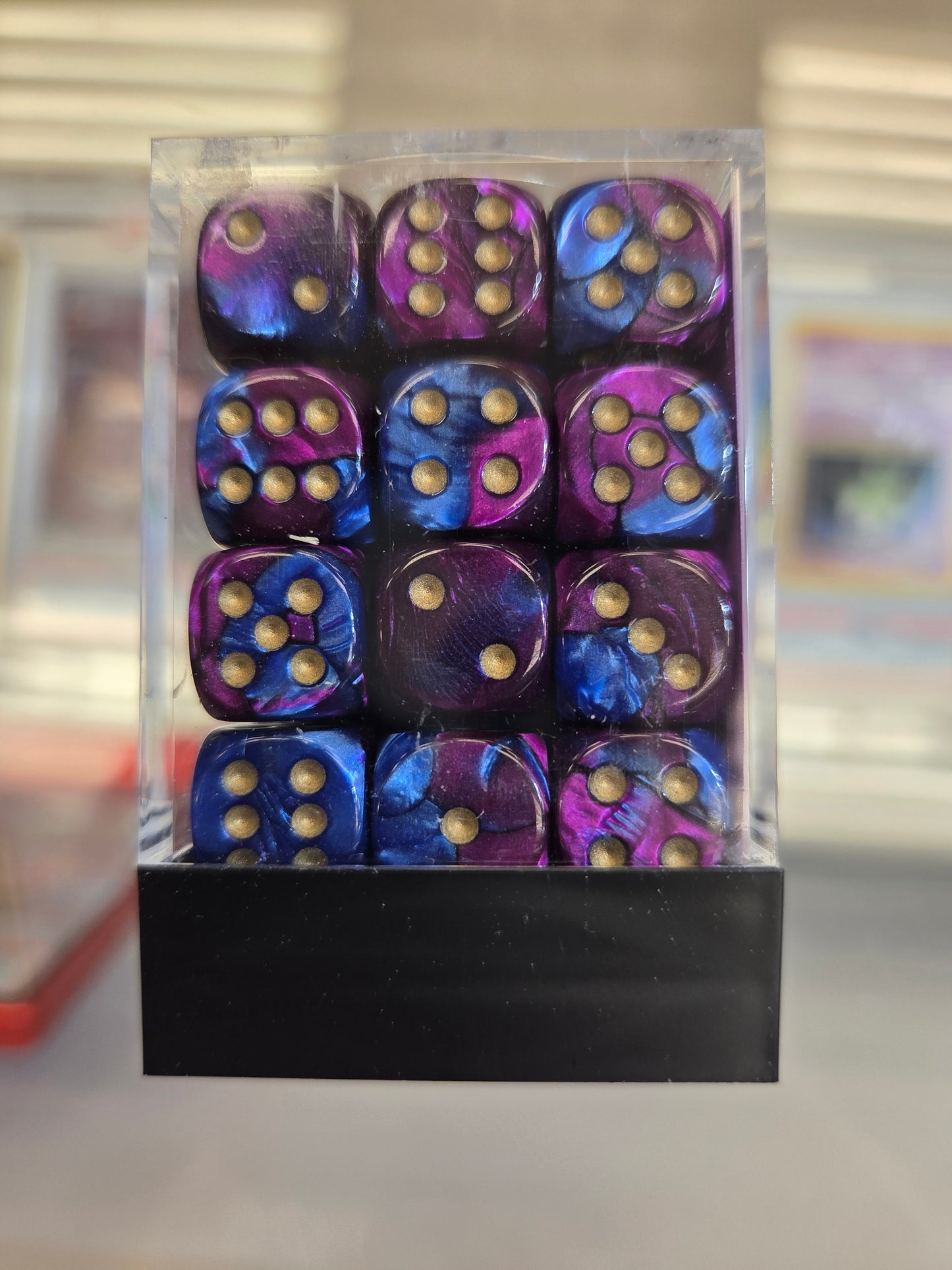 Chessex mini Dice Blue-Purple/Gold Set of 36 12mm D6