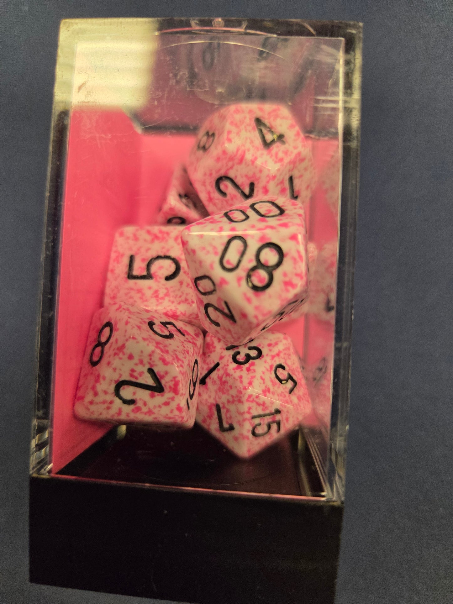 Chessex Speckled Pink Polyhedral 7-die Set