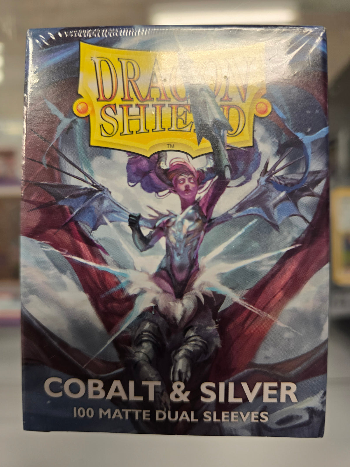 Dragon Shield Matte Dual Sleeves 100pcs Cobalt & Silver