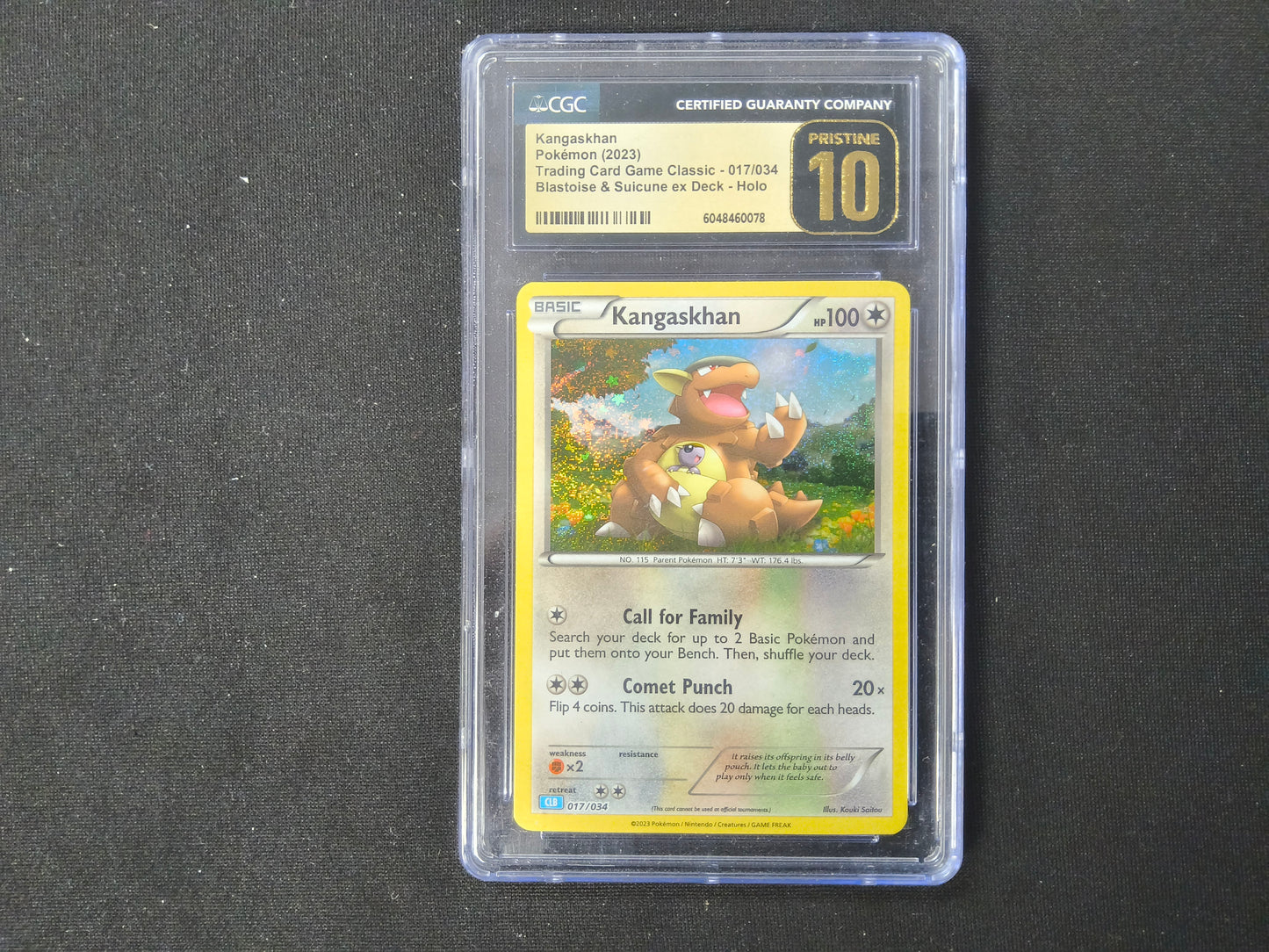 CGC Pristine 10 Kangaskhan #017/034 TGC Classic