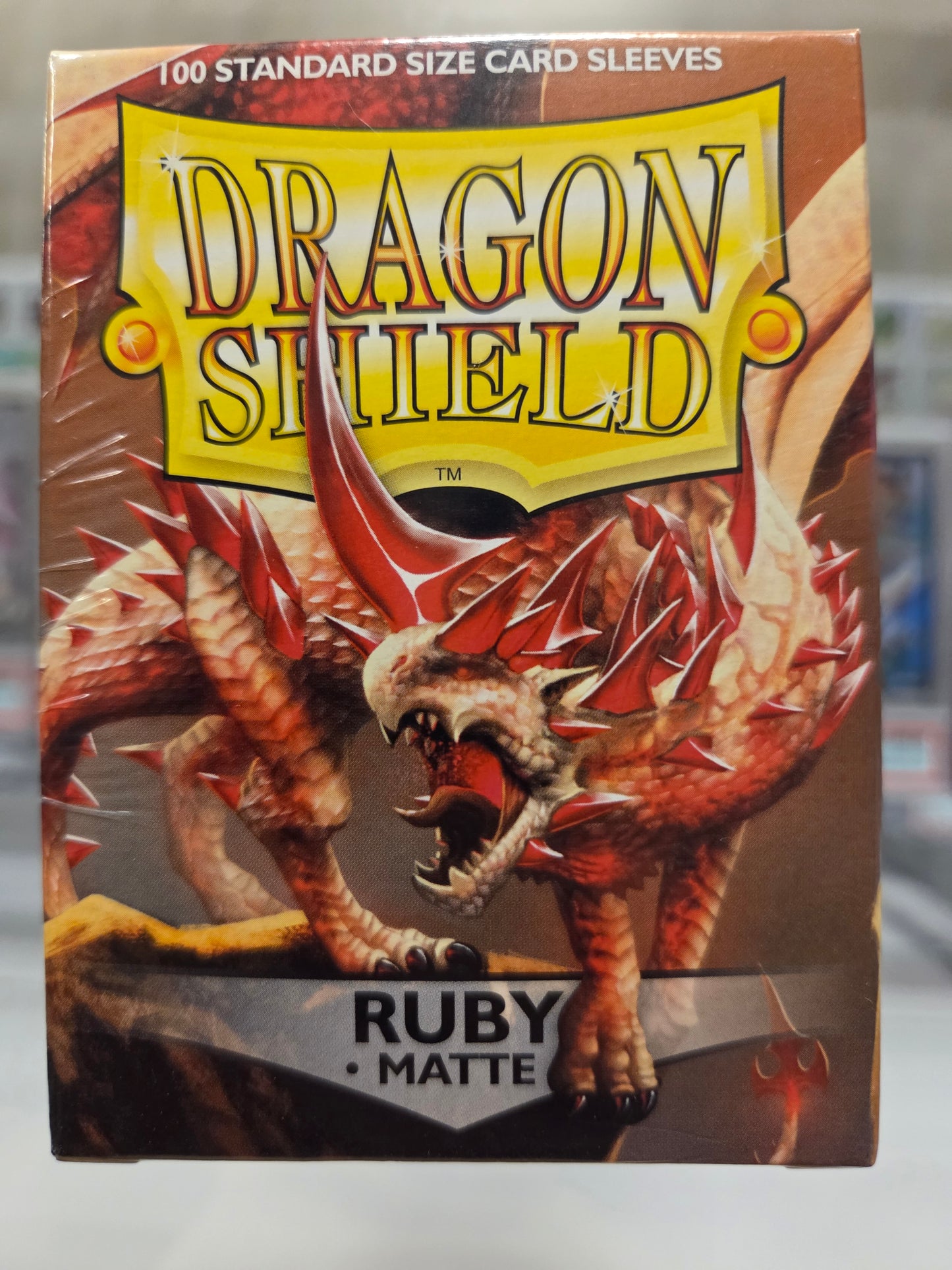 Dragon Shield 100 Card Sleeves. Color Ruby
