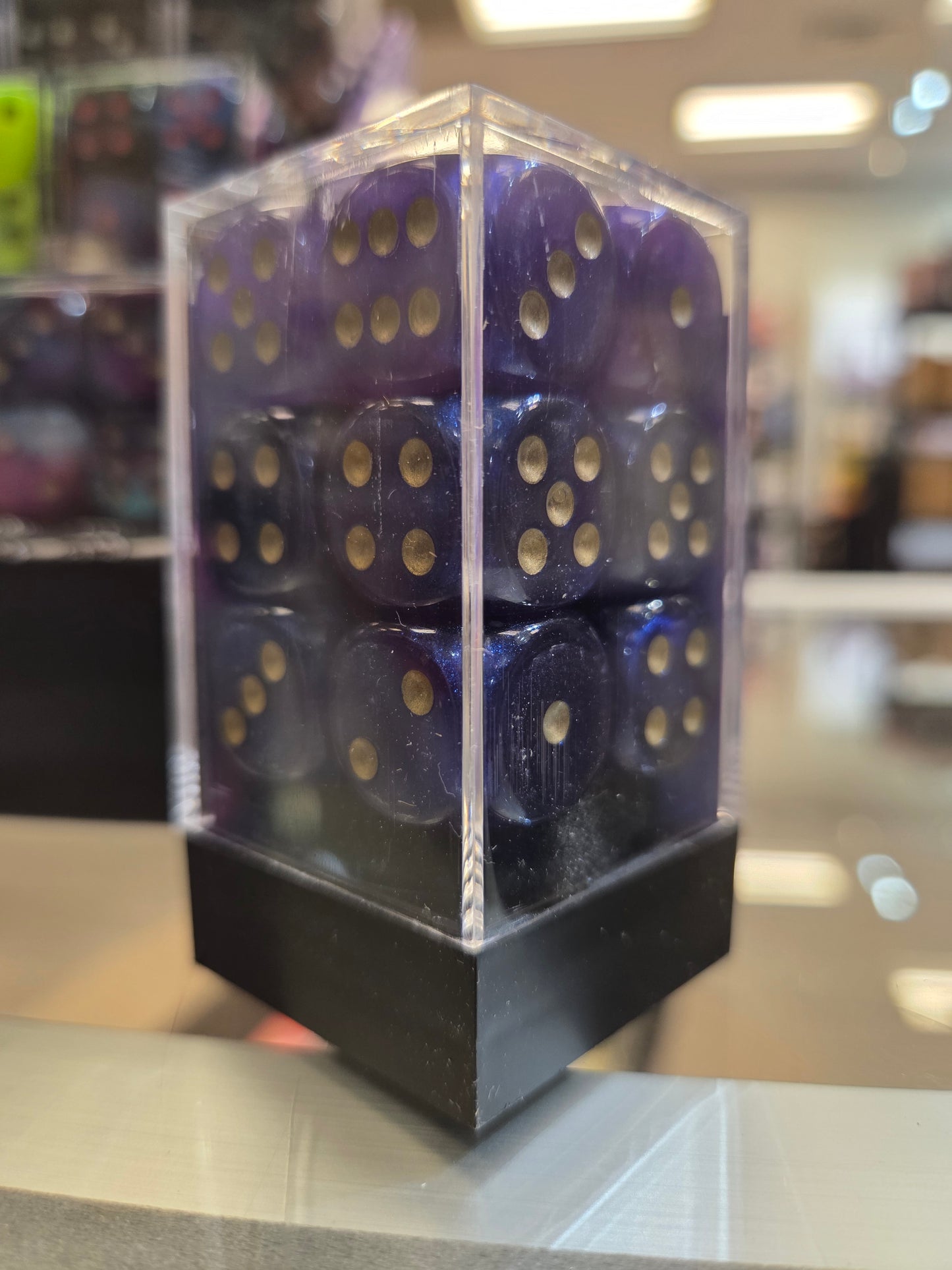 Chessex Dice RoyalPurple/Gold set of 12 16mm D6