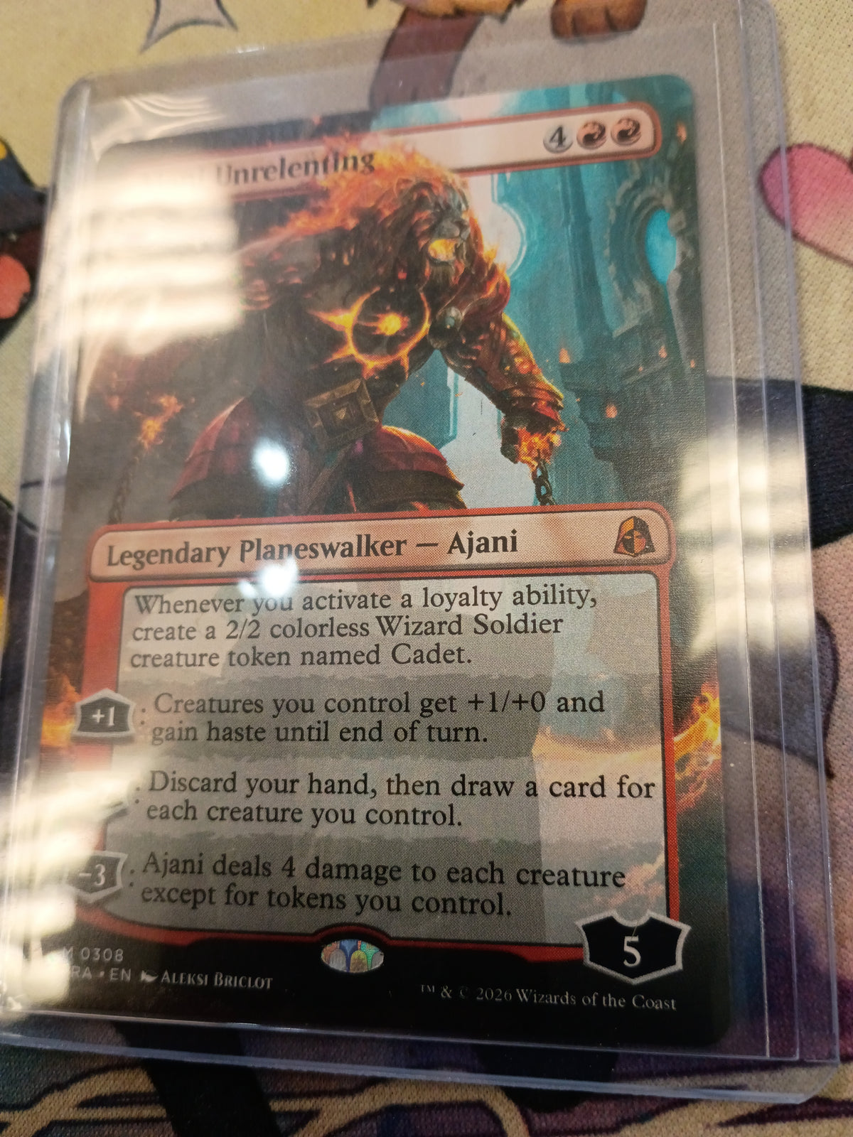 Ajani Unrelenting full art Reality Fracture NM