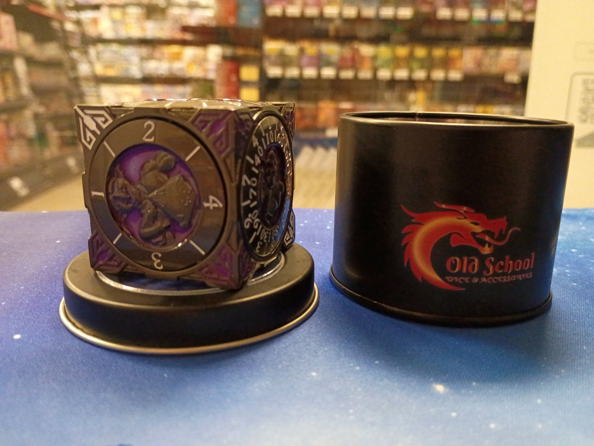 Old School Gaming: Premium Dice Spinner, Goblin (Black and Purple)