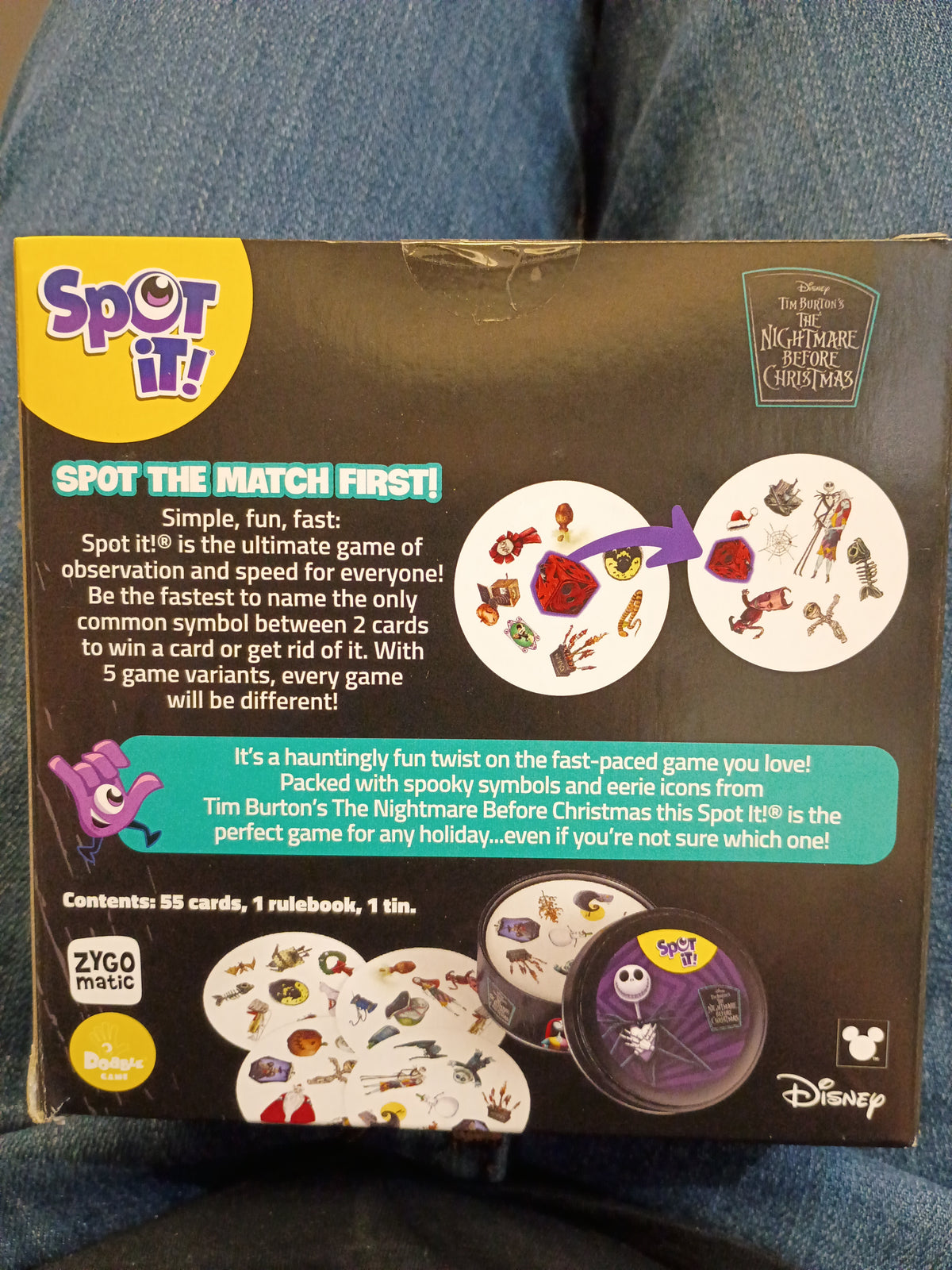 Tim Burtons The Nightmare before Christmas Spot It Game