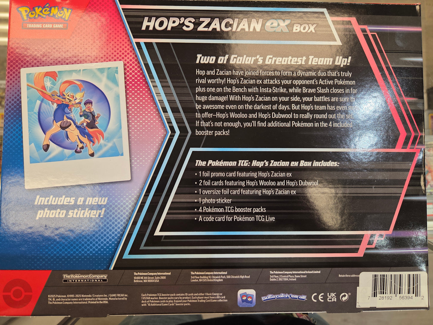 Hop's Zacian Ex Box