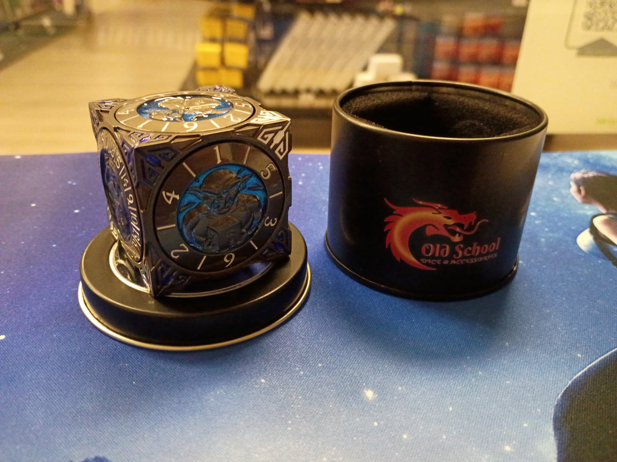 Old School Gaming: Premium Dice Spinner, Goblin (Black and Blue)