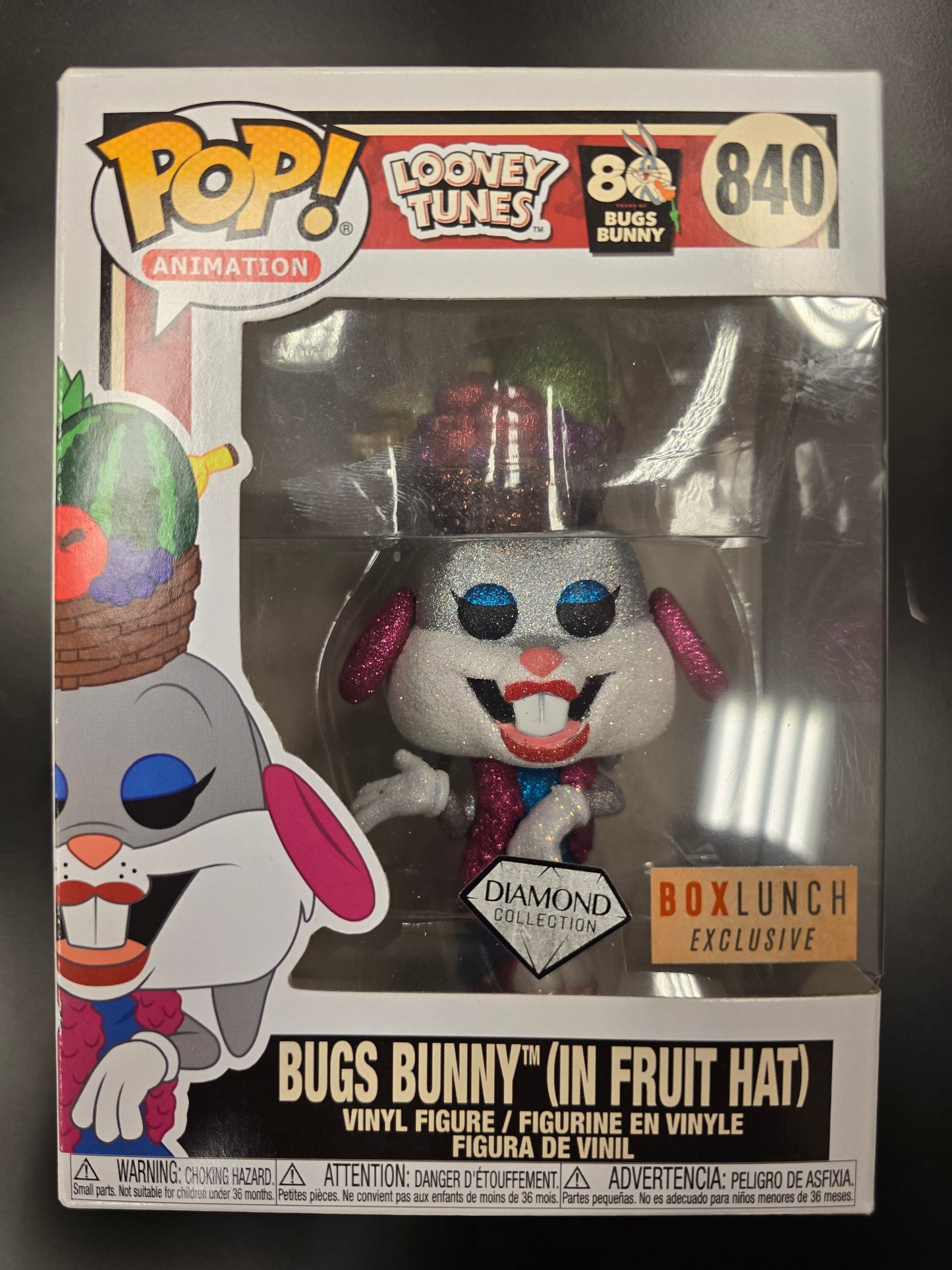 Funko-Pop! Looney Tunes Bugs Bunny (In Fruit Hat) #840 Diamond Collection Box Lunch Exclusive