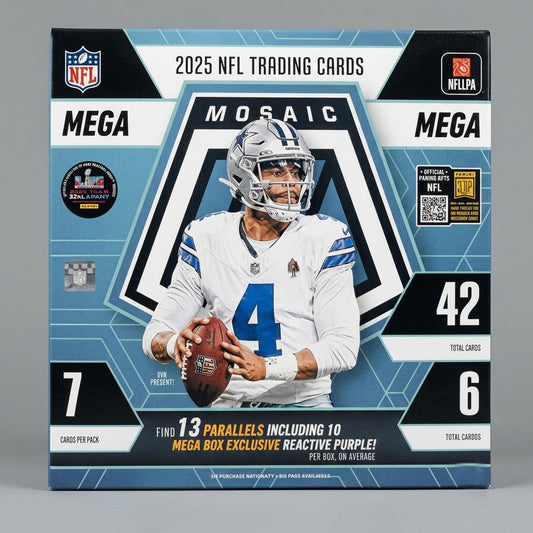 2025 NFL Trading Card Mega Box