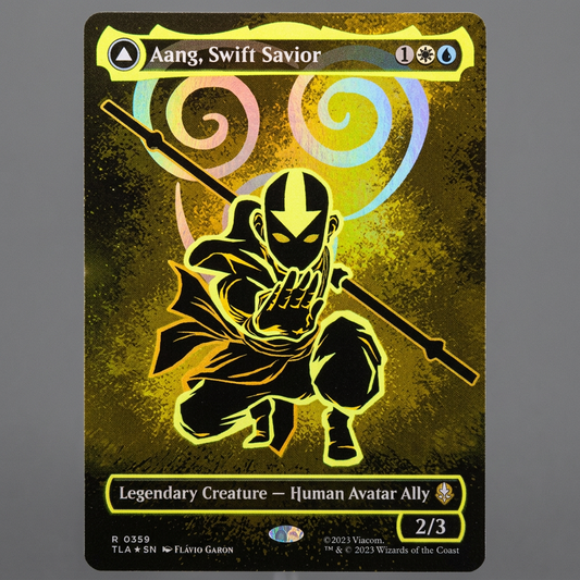 Aang, Swift Savior R 0359 Avatar: TLA Borderless Neon Ink Foil NM