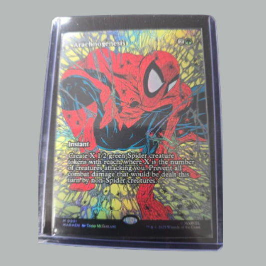 Magic: The Gathering Arachnogenesis | #0031 Mythic Rare Marvel Universe | Universes Beyond Borderless Premium Foil Near Mint (NM) at Emerald Market Alamogordo, New Mexico
