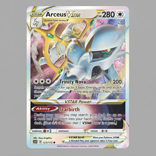 Arceus VSTAR (Metal Card) 124/172 Misc. Cards & Products Holofoil NM
