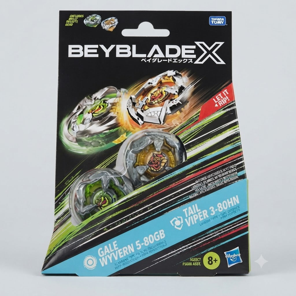Beyblade X Gale Wyvern 5-80GB & Tail Viper 3-80HN