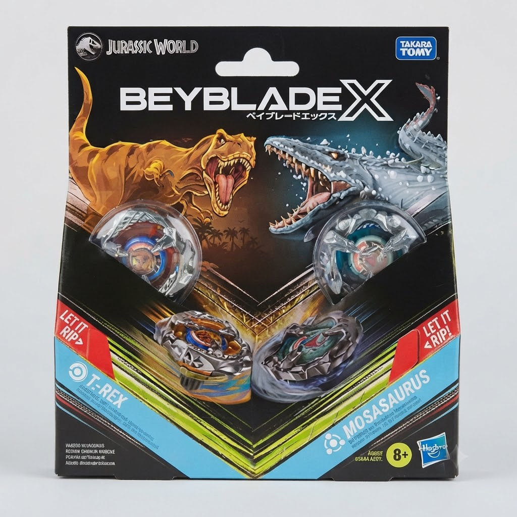 Beyblade X Jurassic World T. Rex & Mosasaurus