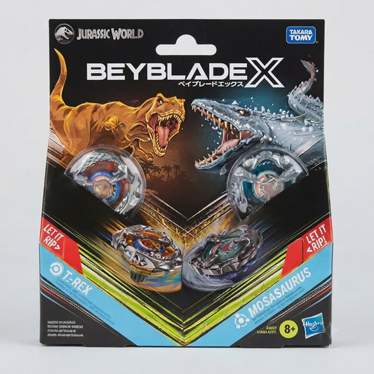 Beyblade X Jurassic World T. Rex & Mosasaurus