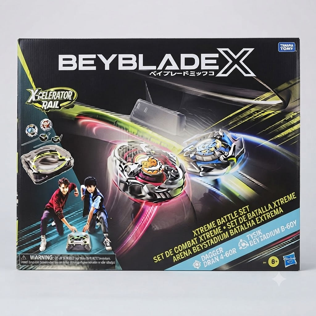 Beyblade X X-Celerator Rail Dagger Dran 4-60R & Tusk Mammoth 3-60T