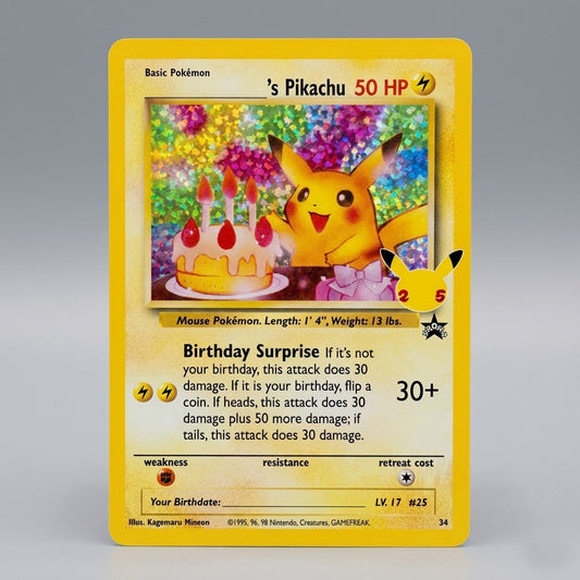 Birthday Pikachu 24 Celebrations: Classic Collection Holofoil NM