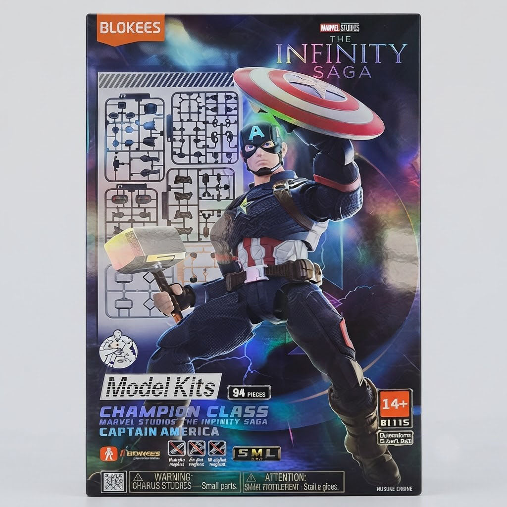 Blokees Champion Class Captain America Model Kit 94pc