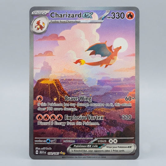Charizard Ex 199/165 Scarlet & Violet 151 Holofoil NM