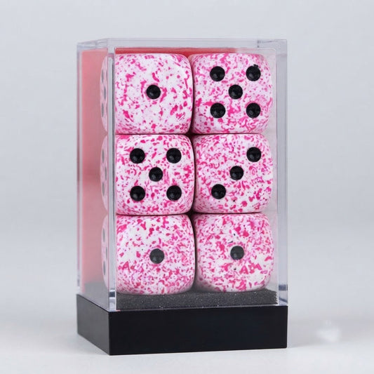 Chessex Speckled Pink set of 12 16mm D6