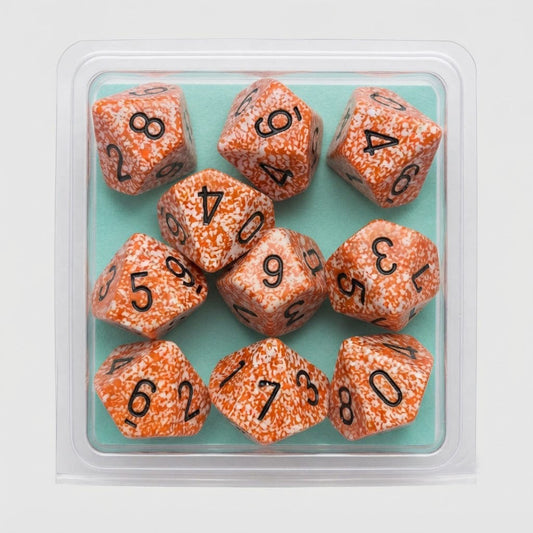 Chessex Speckled Rust Set of 10 d10 Dice