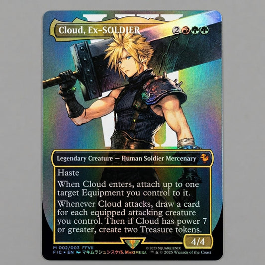 Cloud, Ex-SOLDIER M 202 Commander: Final Fantasy Borderless Foil NM