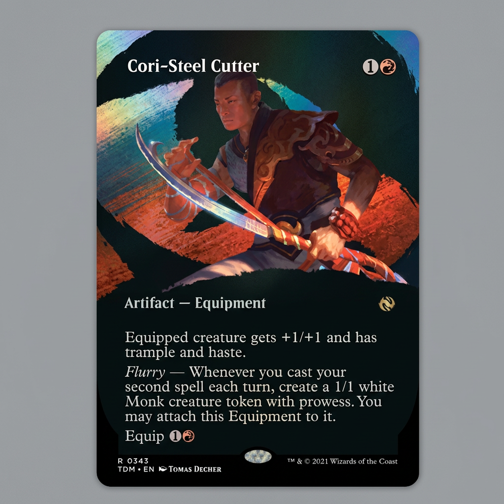 Cori-Steel Cutter R-0343 Tarkir: Dragonstorm Borderless Foil NM at Emerald Market Alamogordo, New Mexico