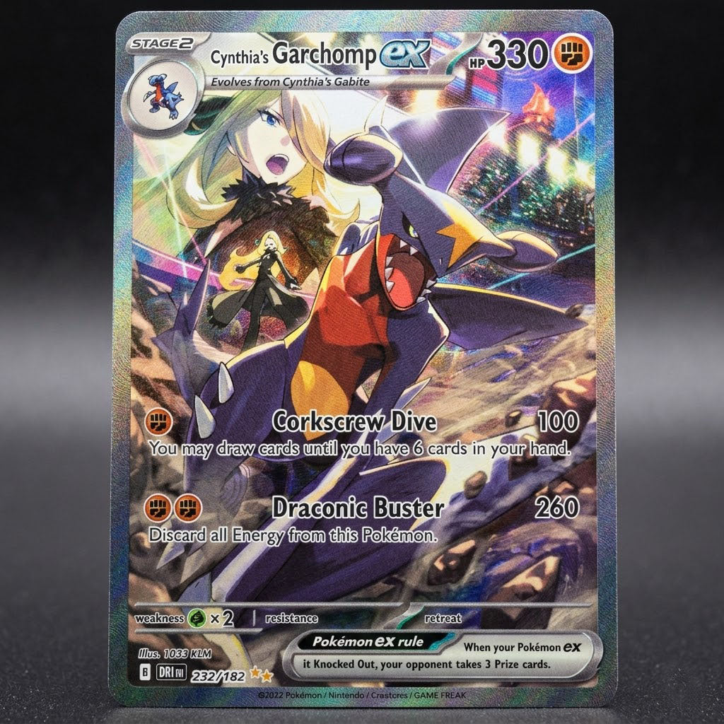 Cynthia's Garchomp Ex 232/182 Destined Rivals Holofoil NM