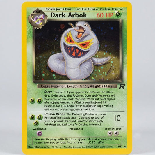 Dark Arbok 2/82 Team Rocket Unlimited Holofoil NM