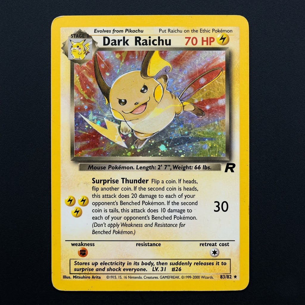 Dark Raichu 83/82 Team Rocket Unlimited Holofoil LP