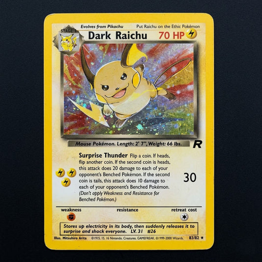 Dark Raichu 83/82 Team Rocket Unlimited Holofoil LP