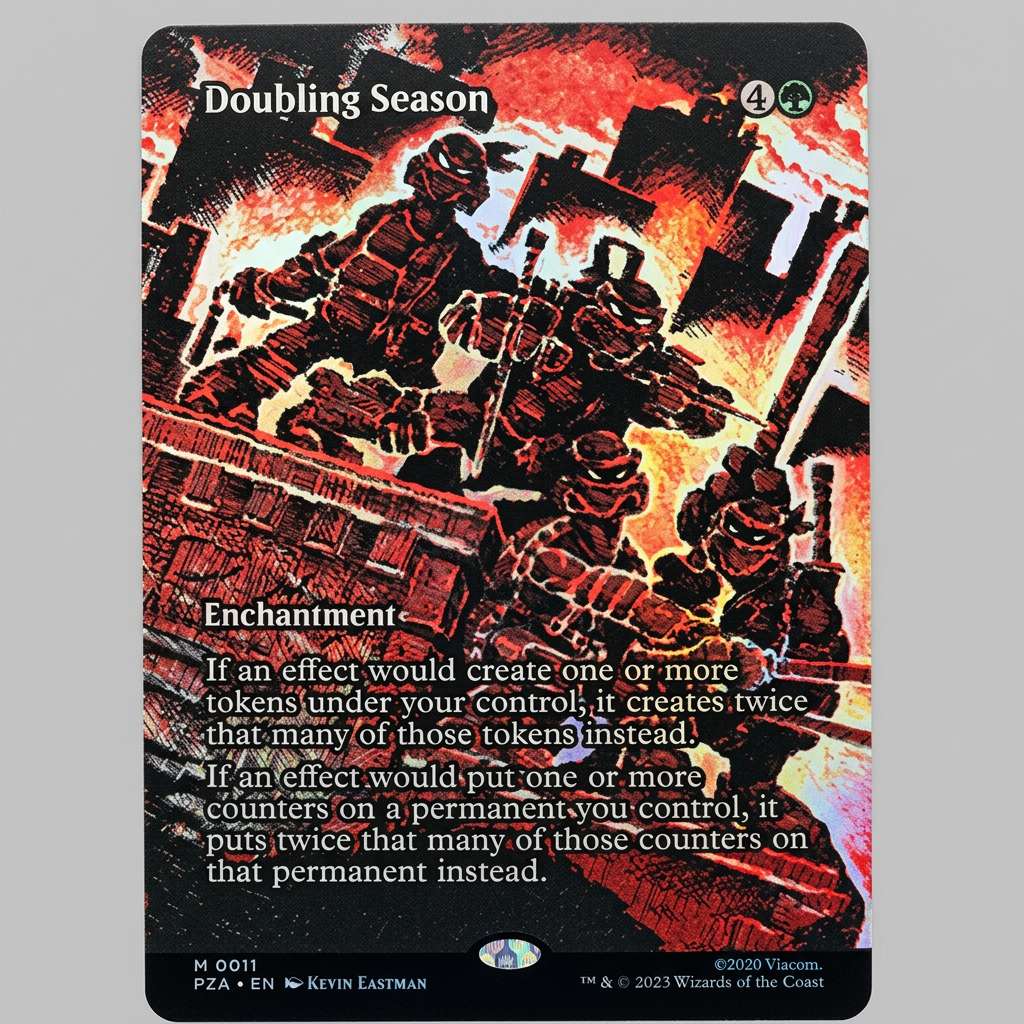 Doubling Season M 0011 TMNT Borderless Foil NM