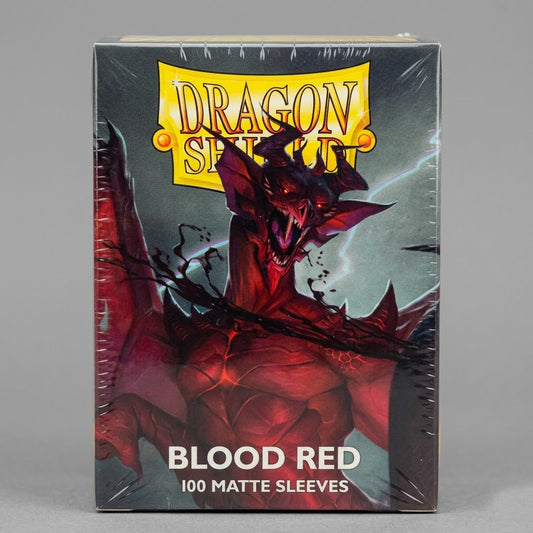 Dragon Shield 100 Card Sleeves. Color Blood Red