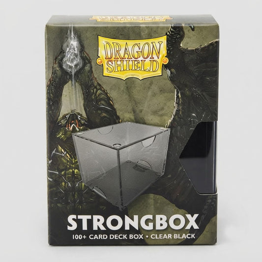 Dragon Shield Strongbox 100+ Card Deck Box. Clear Black