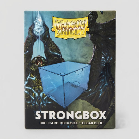 Dragon Shield Strongbox 100+ Card Deck Box. Clear Blue