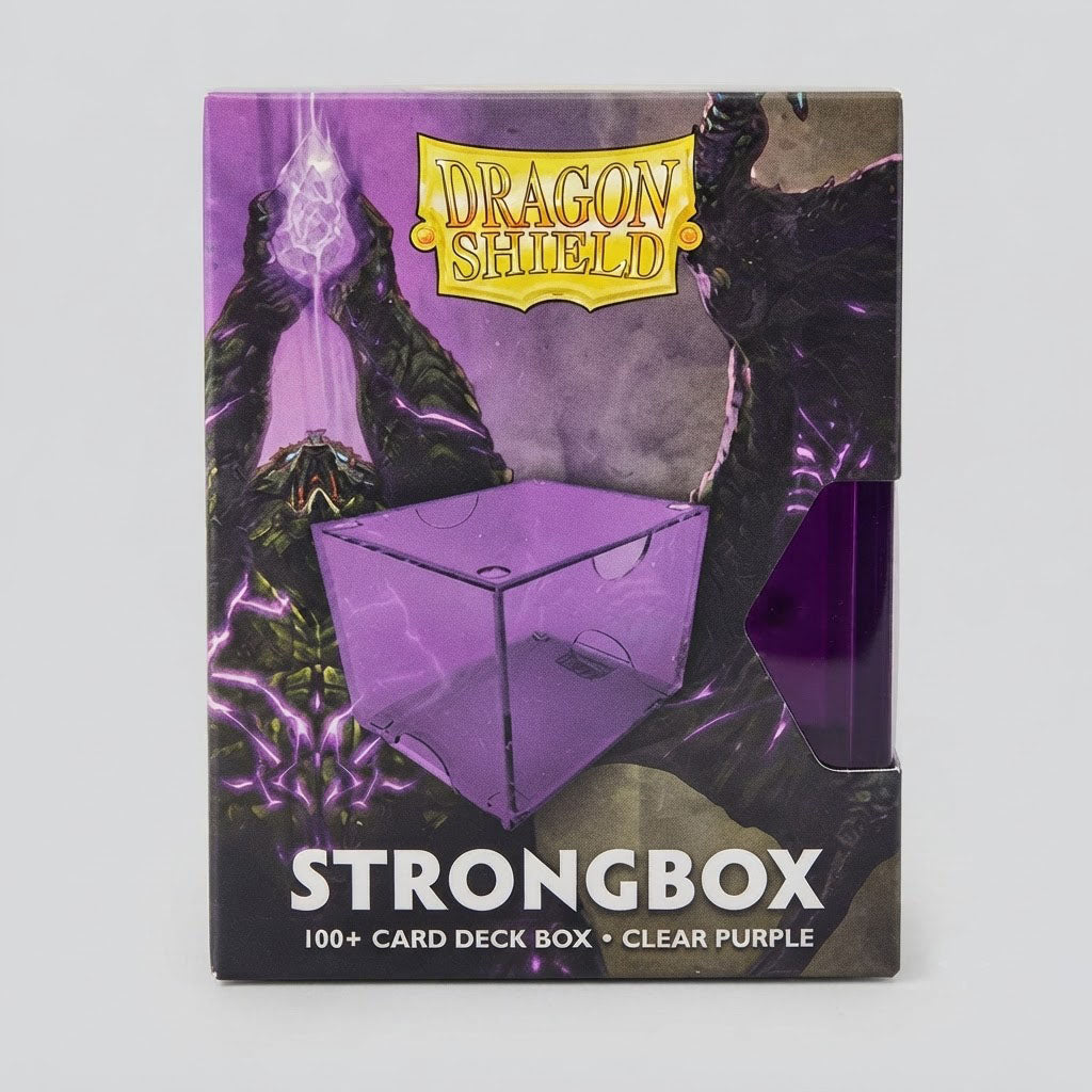Dragon Shield Strongbox 100+ Card Deck Box Clear Purple