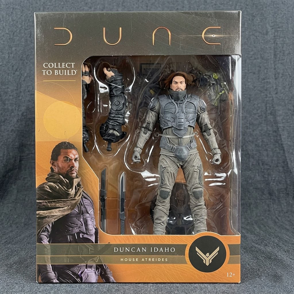 McFarlane Toys Dune Movie Duncan Idaho Stillsuit 7-Inch Action Figure Box Art at Emerald Market Alamogordo, New Mexico