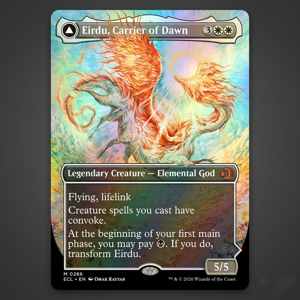 Eirdu, Carrier Of Dawn M 0286 Lorwyn Eclipsed Borderless Foil NM