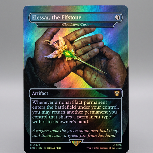 Elessar, The Elfstone M 0379 Cloudstone Curio Commander: LOTR: Tales Of Middle-Earth Surge Foil NM