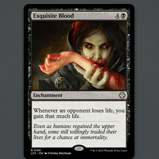 Magic: The Gathering Commander: The Lost Caverns of Ixalan Exquisite Blood 0195 Rare Enchantment Near Mint Condition Card at Emerald Market Alamogordo, New Mexico