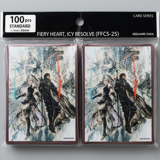 Final Fantasy Fiery Heart, Icy Resolve (FFCSS-25) Card Sleeves. 100 pcs Standard TCG Size.