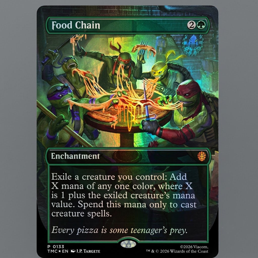 Food Chain P 0133 Commander: TMNT Borderless Foil NM