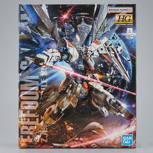 Bandai HGCE 1/144 Scale Freedom Gundam Model Kit Box Art at Emerald Market Alamogordo, New Mexico