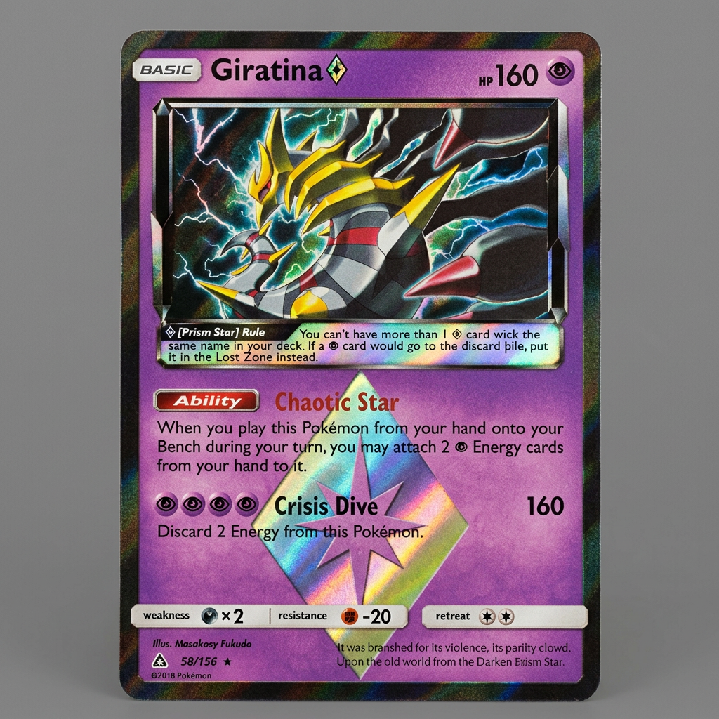 Giratina Prism Star 58/156 SM Ultra Prism Holofoil NM